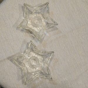 Star-Shaped Glass Candle Holders